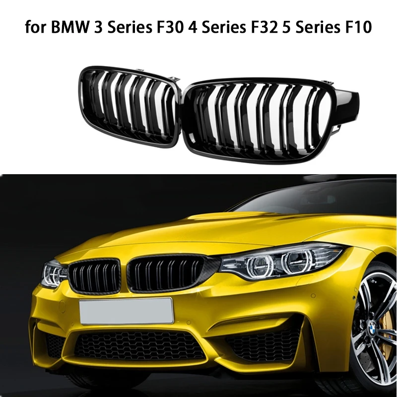 Матовая/глянцевая черная гоночная решетка для BMW 3 серии F30 4 F32 5 F10 ABS + краска