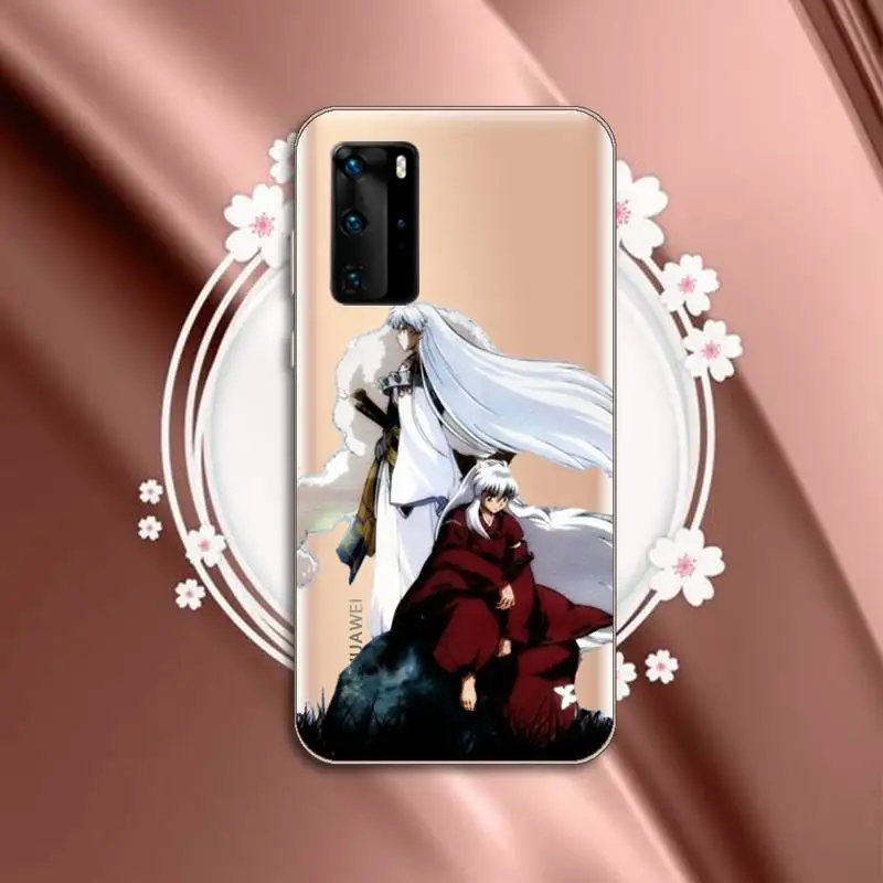 

Anime Inuyasha Sesshoumaru Higurashi Kagome Phone Case Transparent for Huawei P honor 8 10i 20 30 40 smart 2019