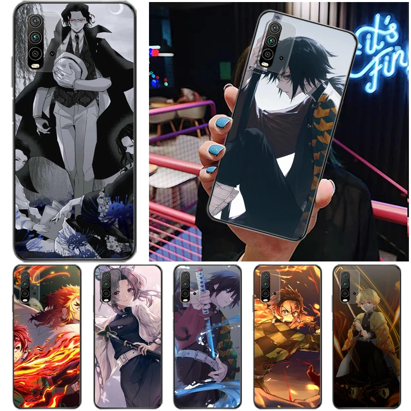 

Demon Slayer Kamado Tanjirou Agatsuma Zenitsu Kamado Nezuko Kimetsu No Yaiba Phone Case For Xiaomi Redmi 9 9T 9A 9C Pro Carcasa