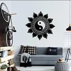 YinYang Дизайн Мандала волль наклейка Будда Ом виниловая наклейка на стену Йога Студия Декор самоклеящаяся Мандала настенный постер DW7399