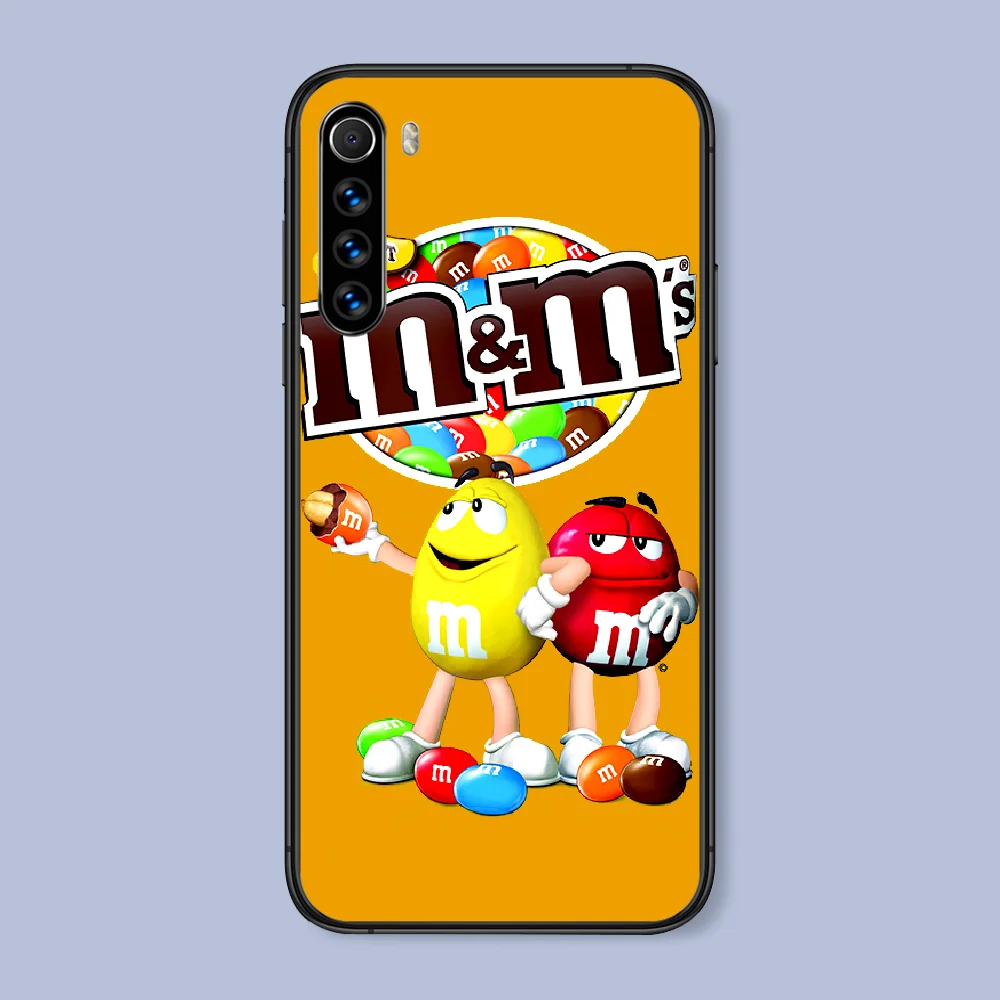 

M&M's Chocolate Candy Phone Case For Xiaomi Redmi Note 7 8 8T 9 9S 4X 7 7A 9A K30 Pro Ultra black Etui Painting Waterproof