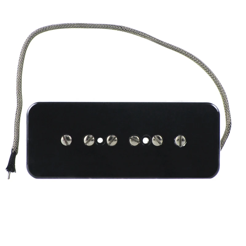 Set of Neck Bridge Soap Bar P90 Pickup Alnico 5 Electric Guitar Single Coil Parts Black | Спорт и развлечения