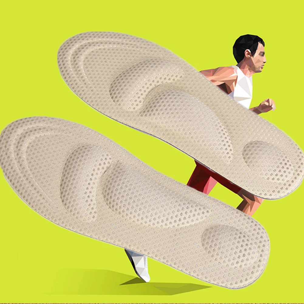 Ортопедические стельки из флока с эффектом памяти 4D унисекс поддержка свода