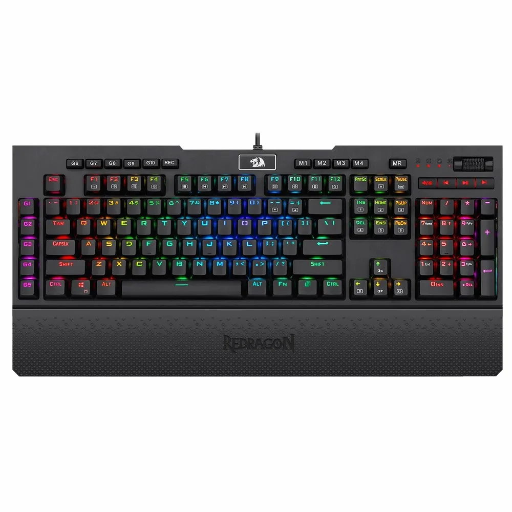 

Redragon BRAHMA K586 RGB Backlit 125 Key Blue Switch Mechanical Keyboard