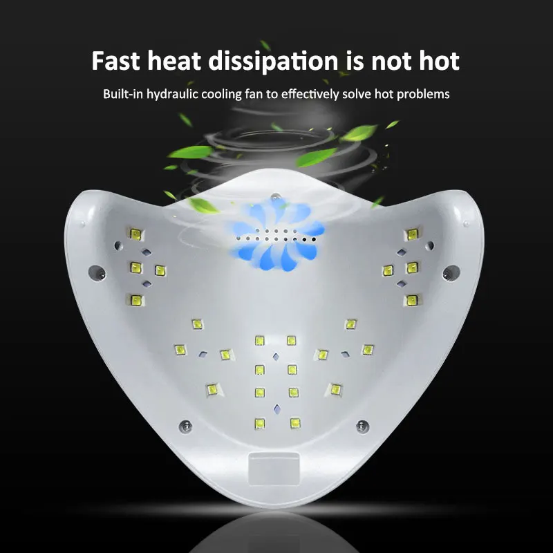 SWOISS 48W UV LED Lamp Nail Dryer For All Gels Polish Sun Light Infrared Sensing Timer Smart LCD Display Manicure