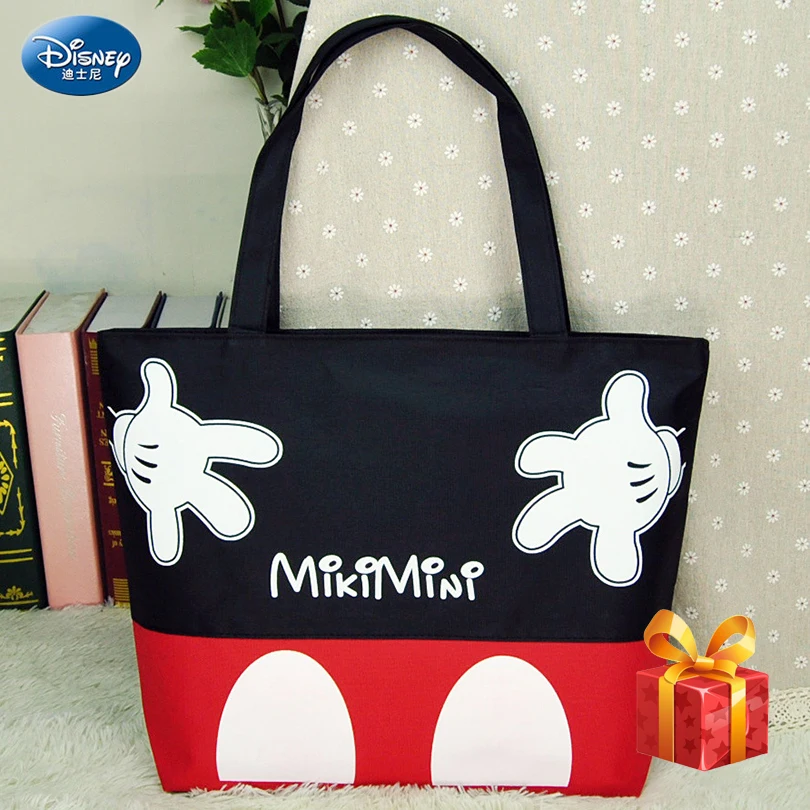 Disney модная сумка-мессенджер с Микки и Минни Маус, Холщовая Сумка, женский клатч с мультипликационным принтом, женская сумка для покупок, сумка для ланча