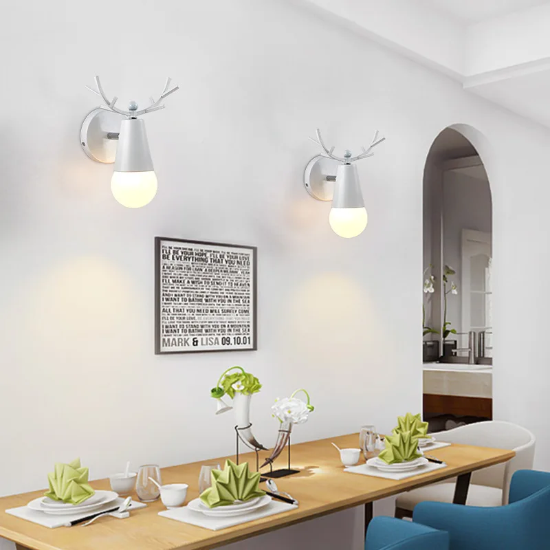 Светодиодный настенный светильник в скандинавском стиле 220 В E27 прикроватный