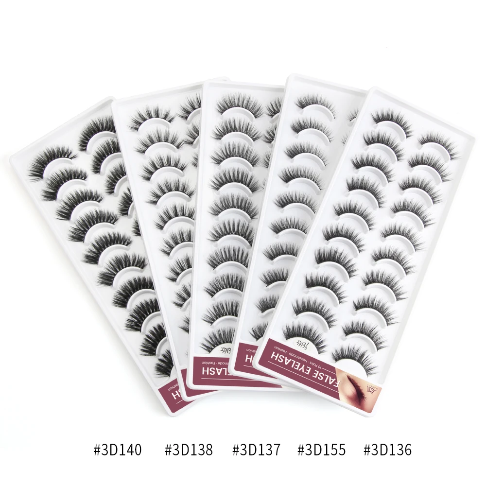 

2019 NEW 5/10 pairs 100% Real Mink Eyelashes 3D Natural Soft False Eyelashes 3d Mink Lashes Eyelash Extension Makeup Kit Cilios