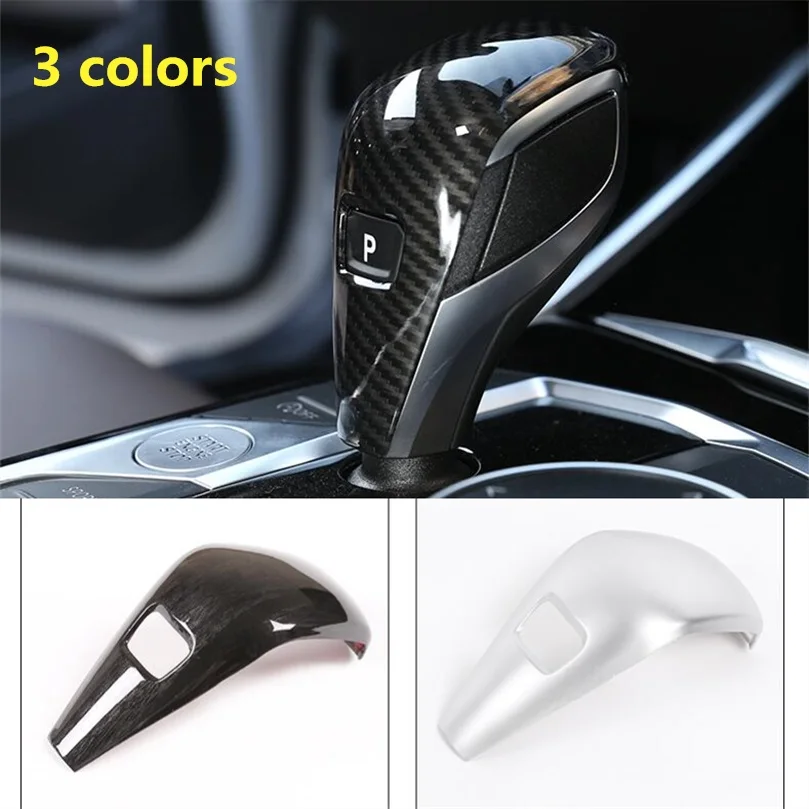 

For BMW 3 series G20 2019-21 Car Gear Shift Head Cover Speed Lever Trim Protection sequin ABS Carbon Fiber chrome sticker 330i
