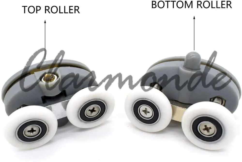 4 шт. Двойные ролики для душевой двери 25 мм 23 мм|bottom roller|shower door rollersshower runners |