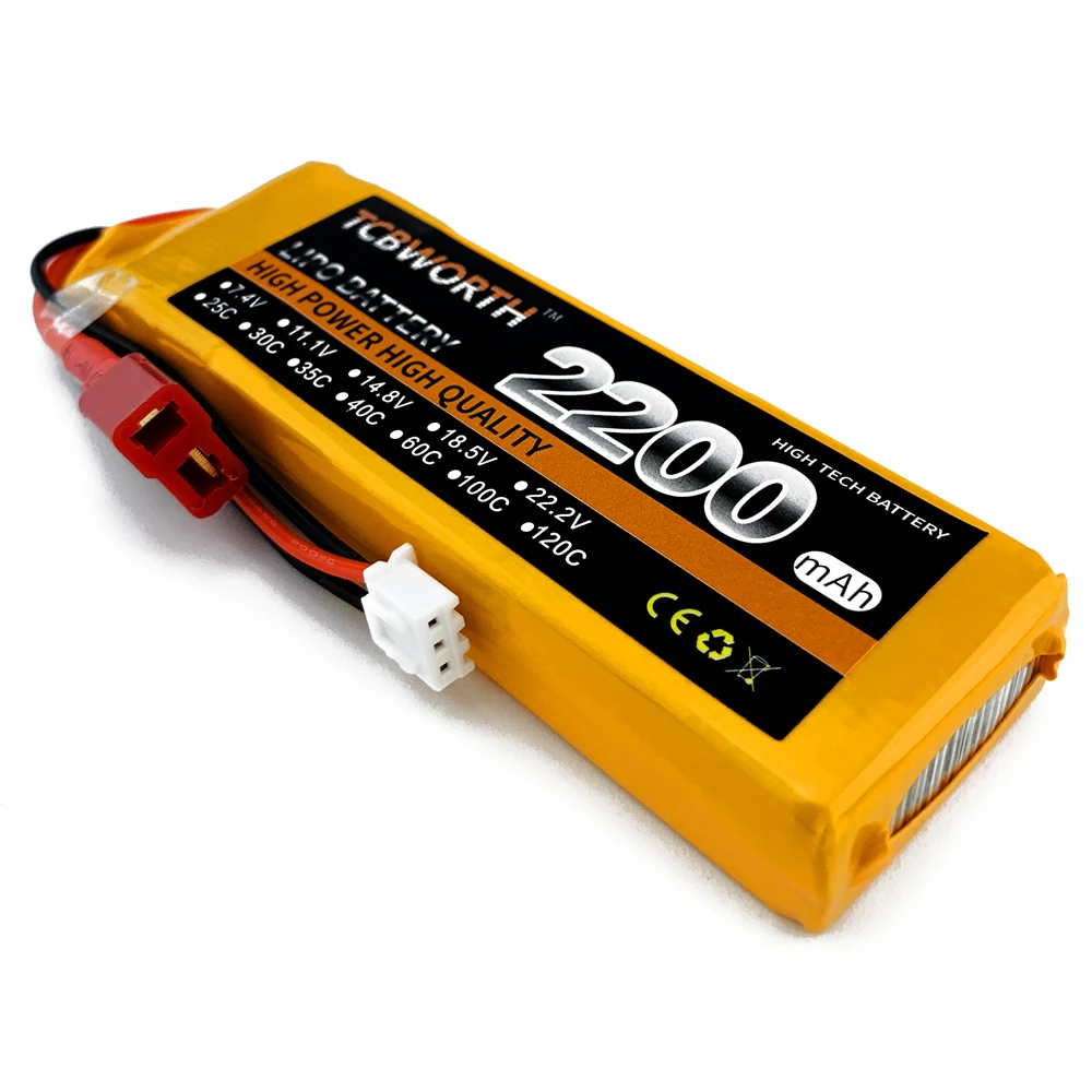 Аккумулятор LiPo 2S 7 4 в 2200 мАч 35C 60C для радиоуправляемого дрона вертолета самолета