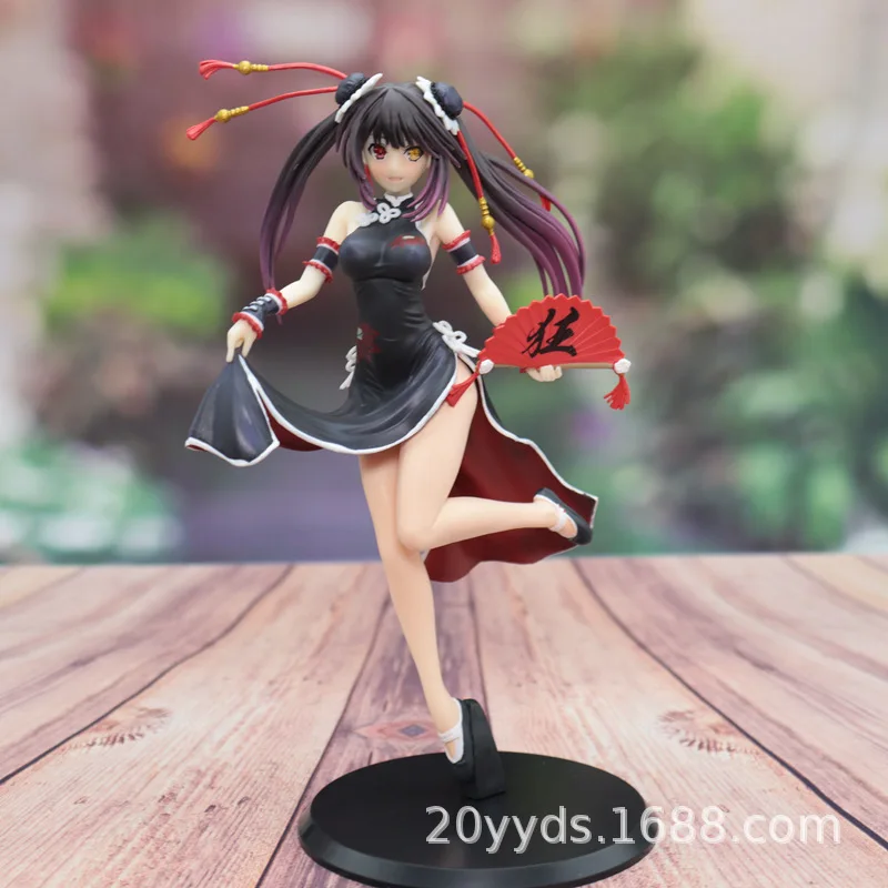 

Date A Live III Anime Figure Tokisaki Kurumi Action Figure Kurumi Tokisaki China cheongsam Dress ver. Figurine Model Doll Gift