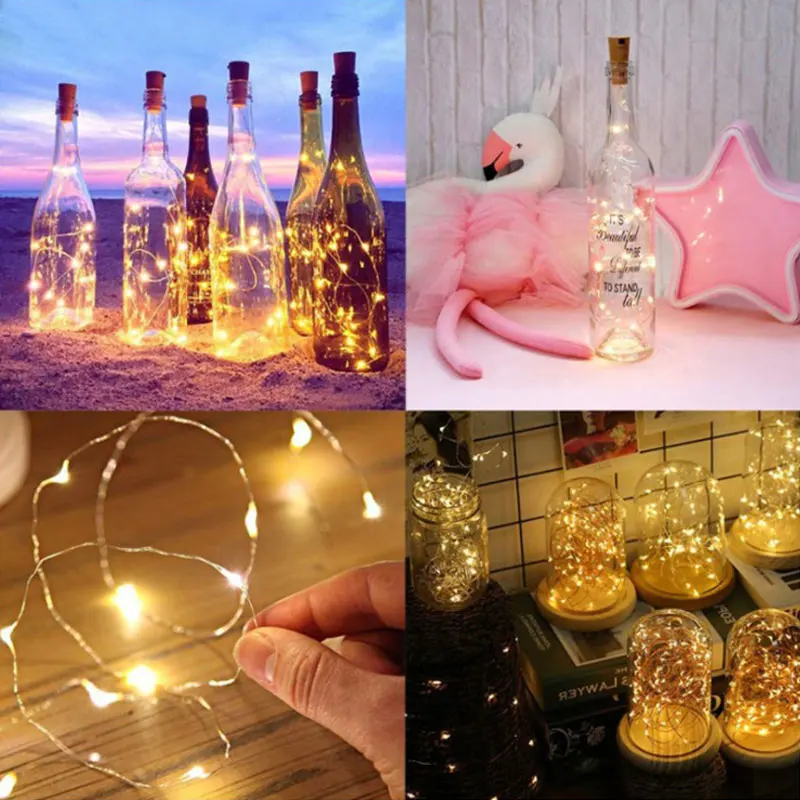 

10/20 LED Wine Bottle Lights String 8 Mold Fairy Light For Wedding Birthday Party Decoration Bar Wine Bottle Stopper Light Strip