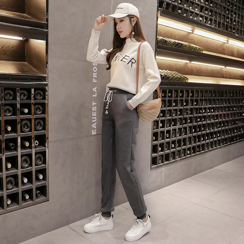 Xisteps зимние штаны из плотного бархата Женский кашемировый шарф для женщин