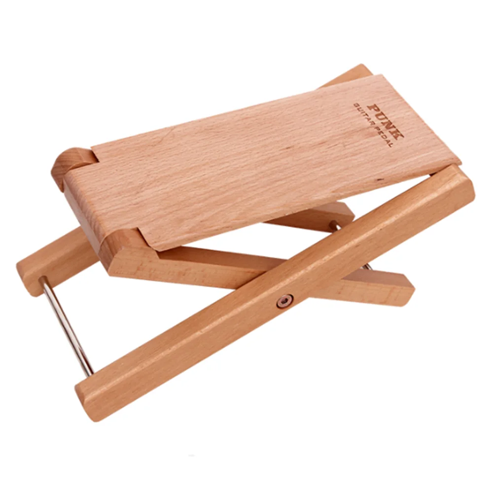 

1Pcs Folding Guitar Footstool Anti Slip Wood Foot Stool Footrest Rest With Lifted And Folded Adjustment Guitar Accessory