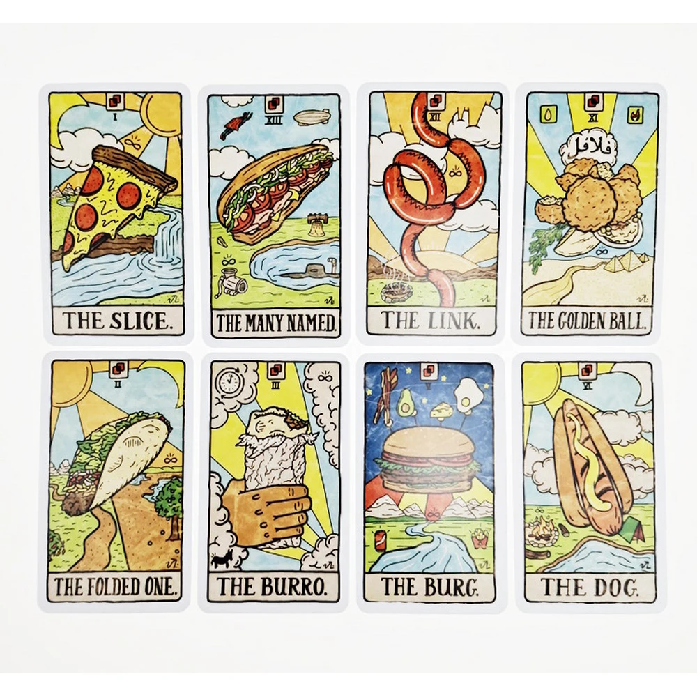 

2021 New Food Fortunes Tarot Cards and PDF Guidance Divination Deck Families Entertainment Parties Board Game Adult Games Set