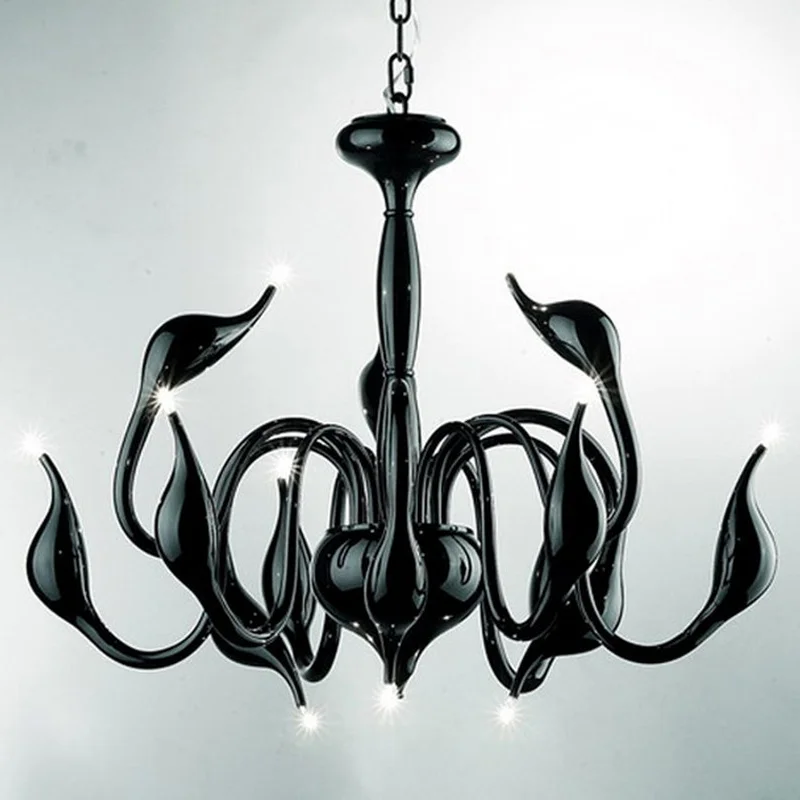 Hot Selling 9 Lights Fashion Swan Chandelier Modern Lamp/Light/Lighting Fixture Wholesale /Retail Red/White/Black/Silver/Gold | Освещение