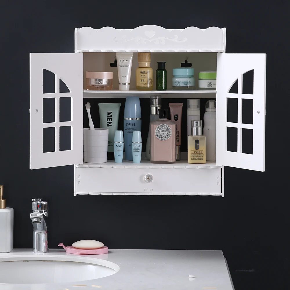 

39 x 17.5 x 44 cm Non-Perforated PVC Bathroom Wash Cabinet with Drawer