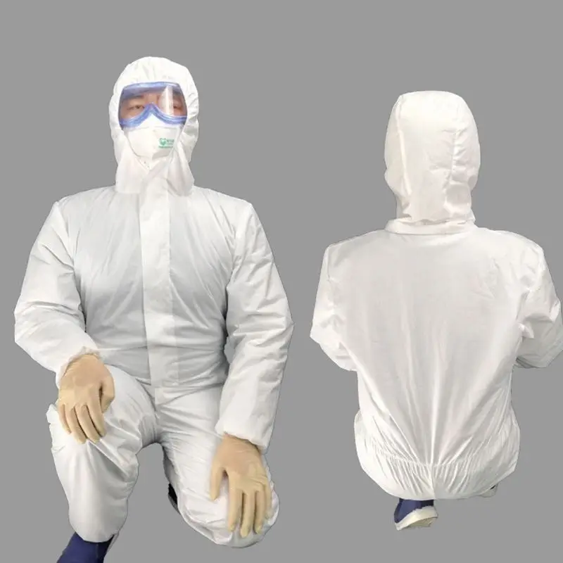 

1Set Breathable Coverall Hooded Protective Suit Isolation Protective Clothing