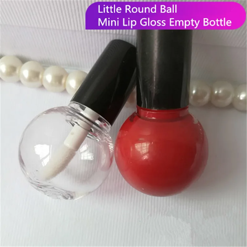 

Little Cute Ball Mini lip Gloss Empty tube Lip Glaze VE Lipstick Plastic Bottle Cosmetic Package Material 5g