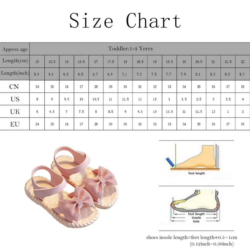 

Toddler Infant Kids Baby Girls Party Princess Shoes Sandals Children Girls Sandals Bowknot Beach Children's Shoes Performance