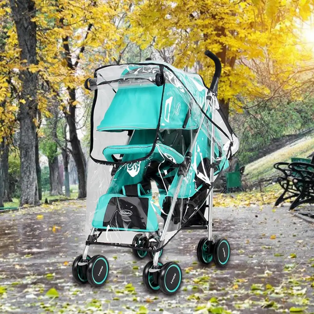 Jogging Stroller Rain Cover Universal High Transparent Baby Weather Shield With Zipper Opening Ultra-thin EVA For |