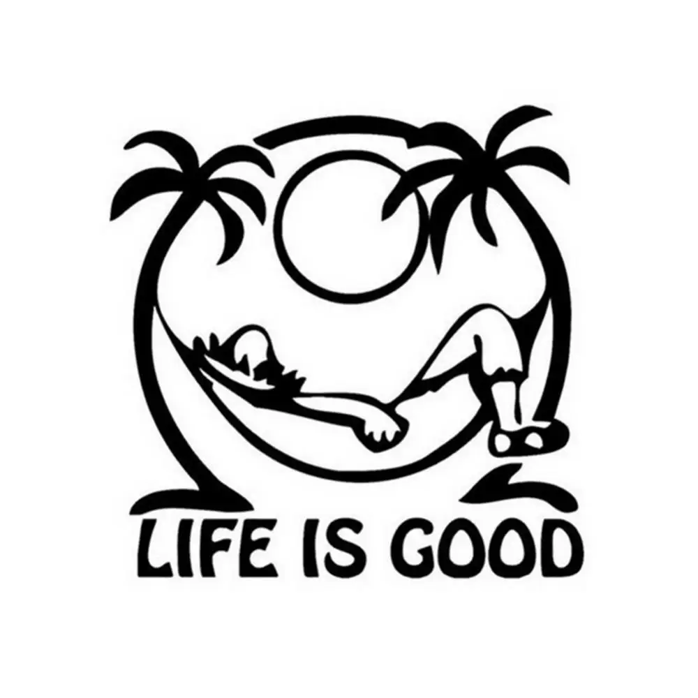 

Модная наклейка для стайлинга автомобиля с надписью Life is Good, наклейки на бампер автомобиля, грузовика, светоотражающие наклейки
