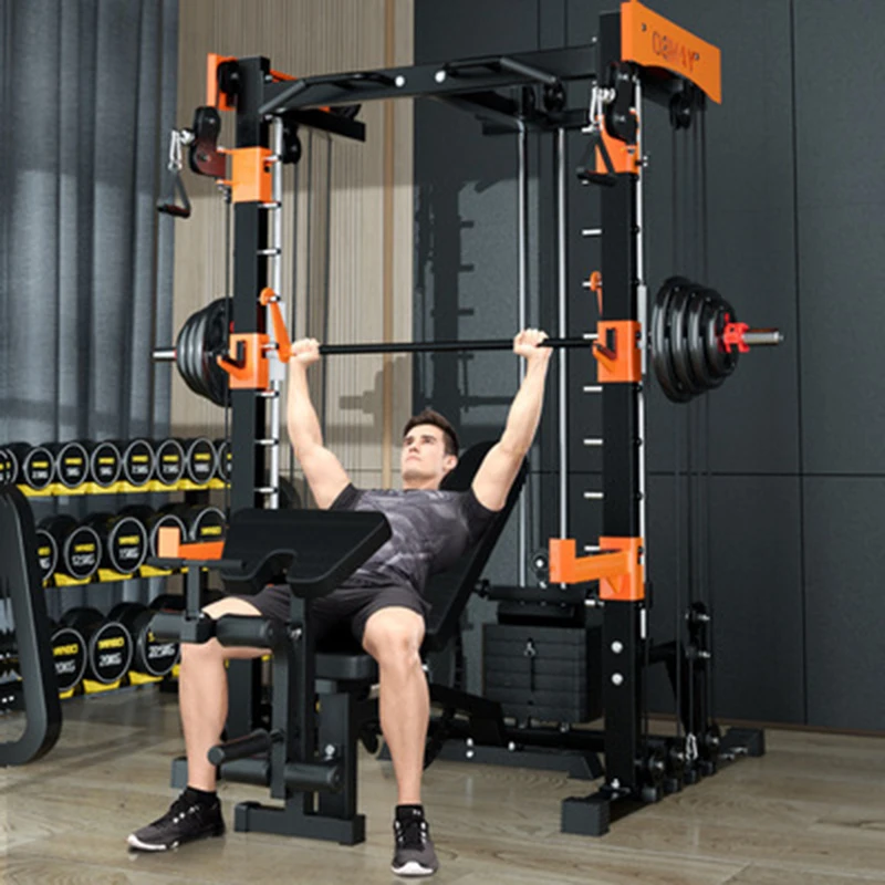 

Smith machine gantry fitness home strength comprehensive training equipment frame squat rack bench press combination