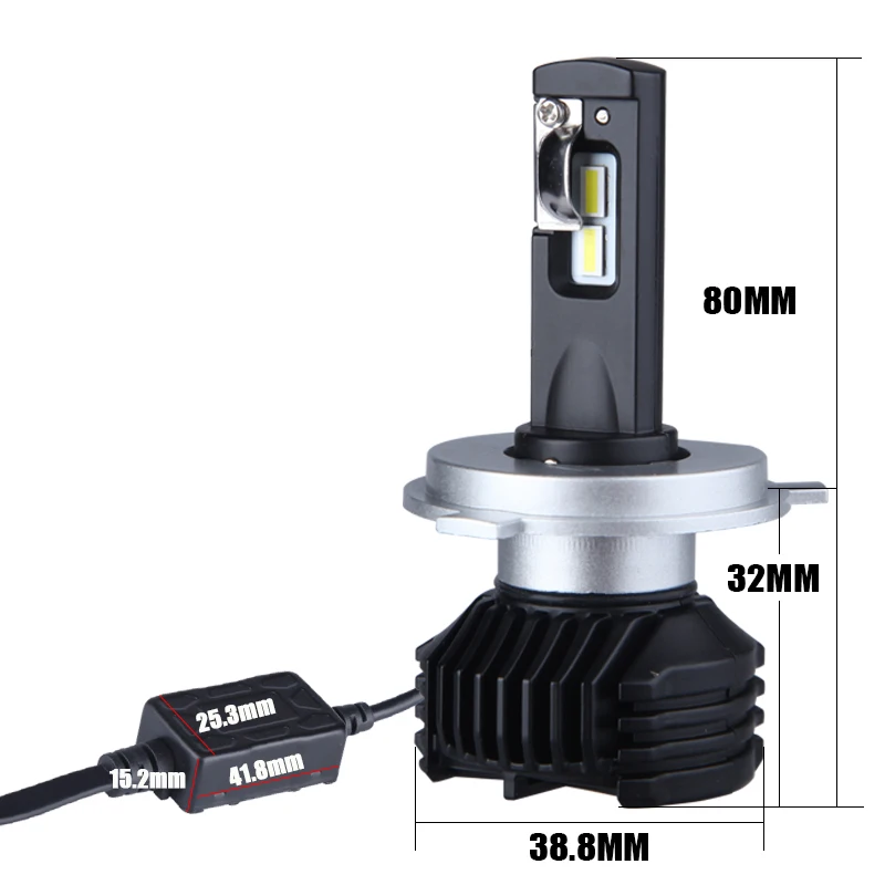 

Car Bulb High Quality P2C H4 MINI LED Headlight Bulb 3570 Chips Canbus No Error LED Bulb 12V 20000LM 6000K White 60W