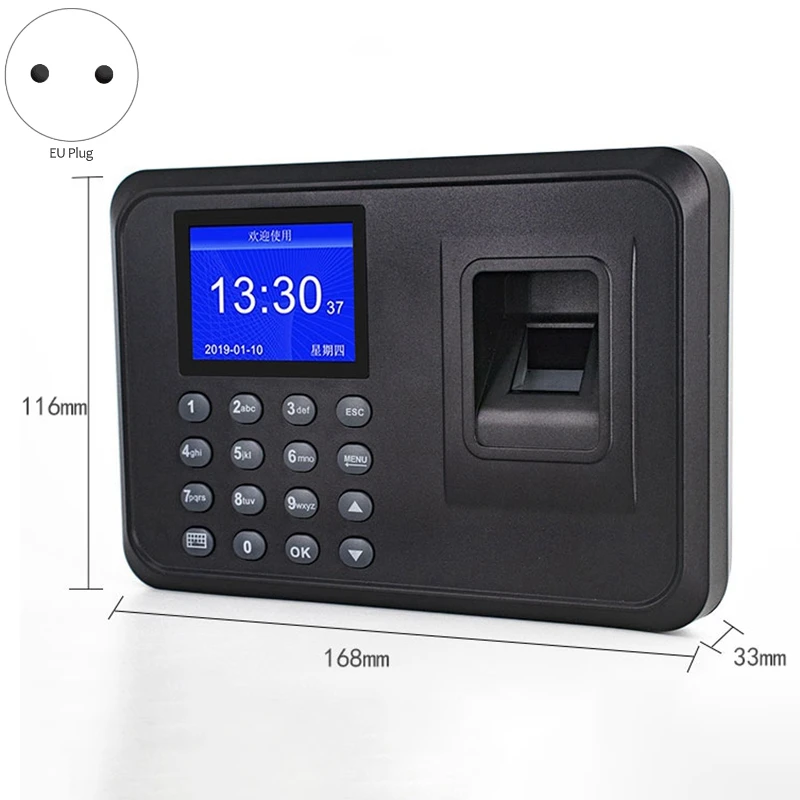 Biometric Attendance System Fingerprint Reader Time Clock Employee Control Machine Access Commuting Punch Card E |