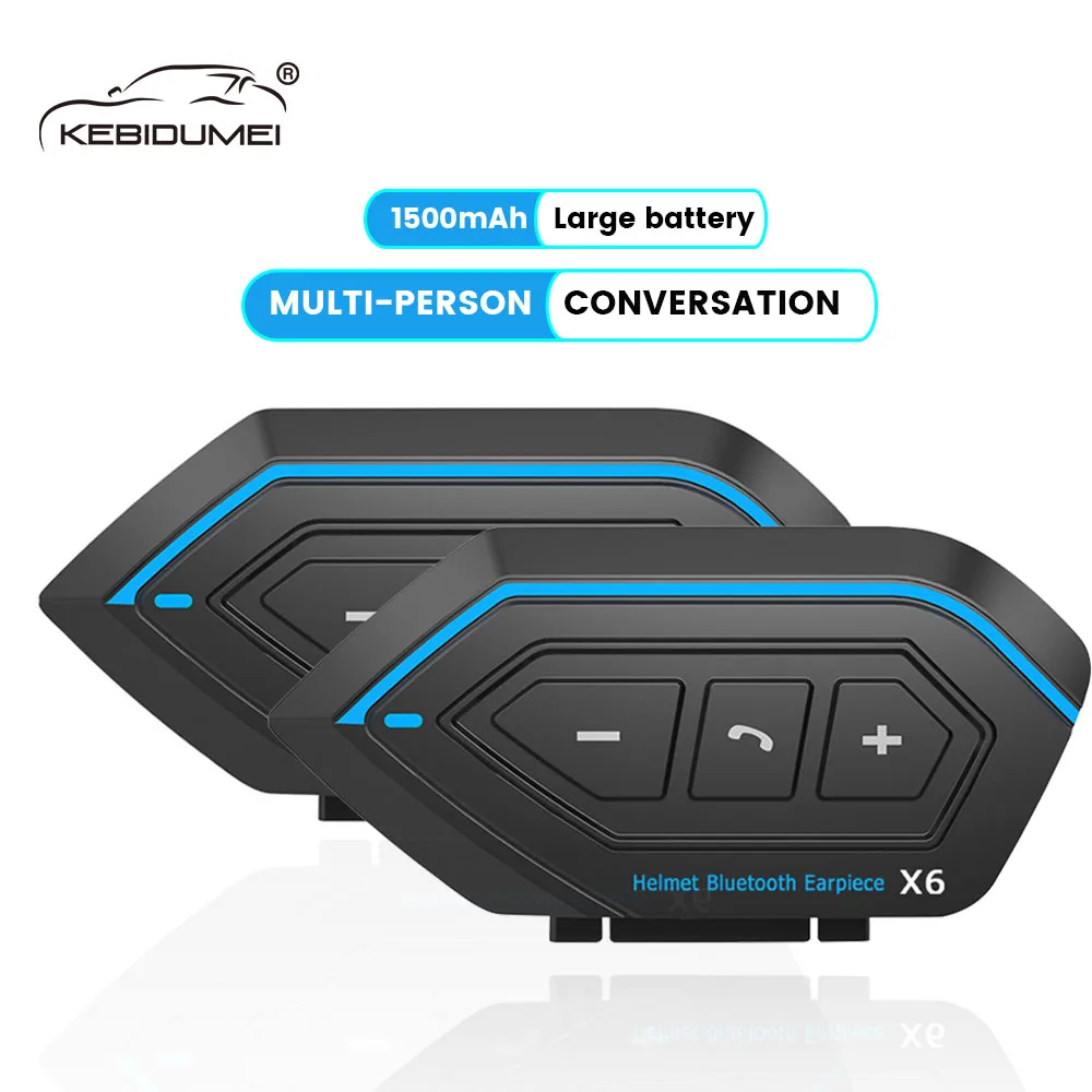 Bluetooth-гарнитура X6 для мотоциклетного шлема 4 шт. |