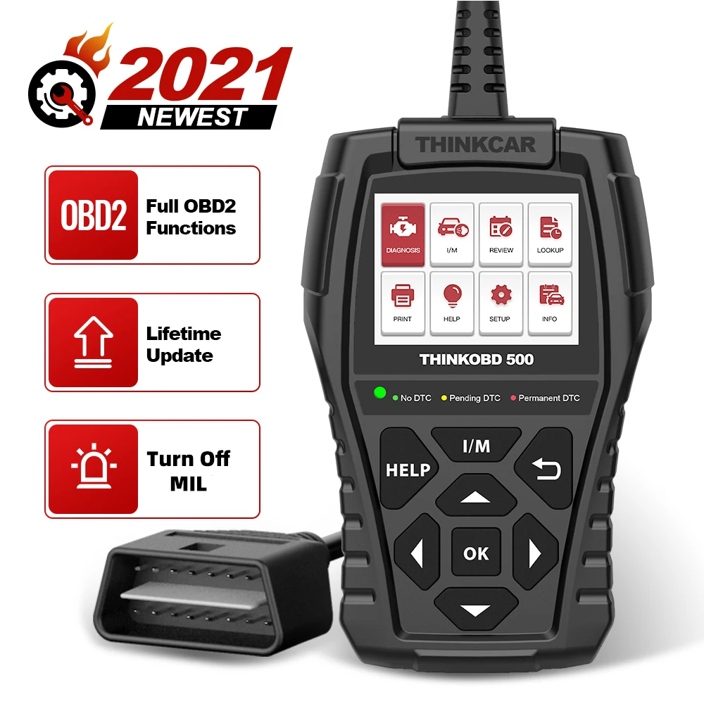 Сканер THINKCAR ThinkOBD500 OBD2 для автомобиля, профессиональный считыватель кодов автомобиля, сканер DTC для поиска, диагностический инструмент для механики OBDii, диагностические инструменты - изображение