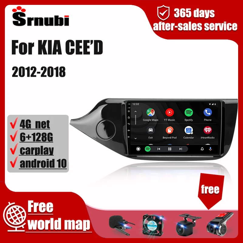 

For KIA Cee'd JD 2012-2018 Android 2din Navigation Bluetooth Car Radio Multimedia Video speaker audio carplay stereo accessories