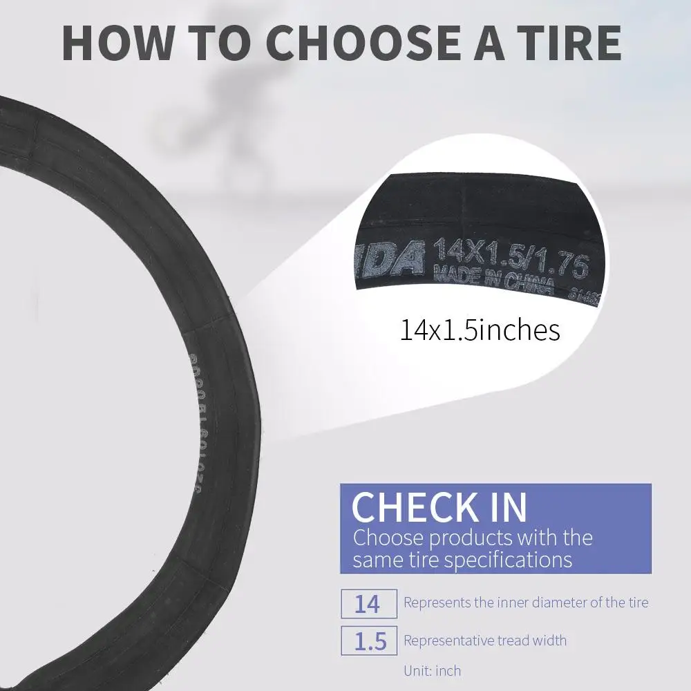 

Bicycle Inner Tube Inner Tyre Tire Butyl Rubber Black Durable Bike A/V Interior Bicycle Tire Useful MTB Cycling Sport