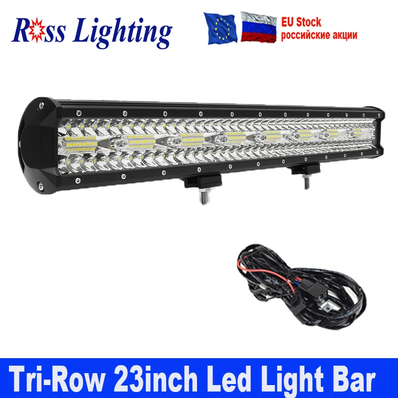 

8D 22 "Гавайская гитара 23 дюймов светодиодный светильник бар 480w 12V 24V светодиодный рабочий светильник бар для автомобиля Трактор Лодка 4x4 грузо...
