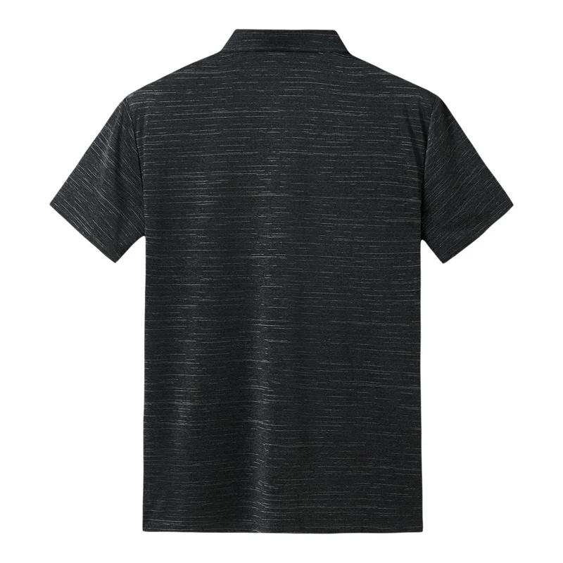 

Summer 2021 new men's fattening plus size thin Lapel quick drying short sleeve T-shirt