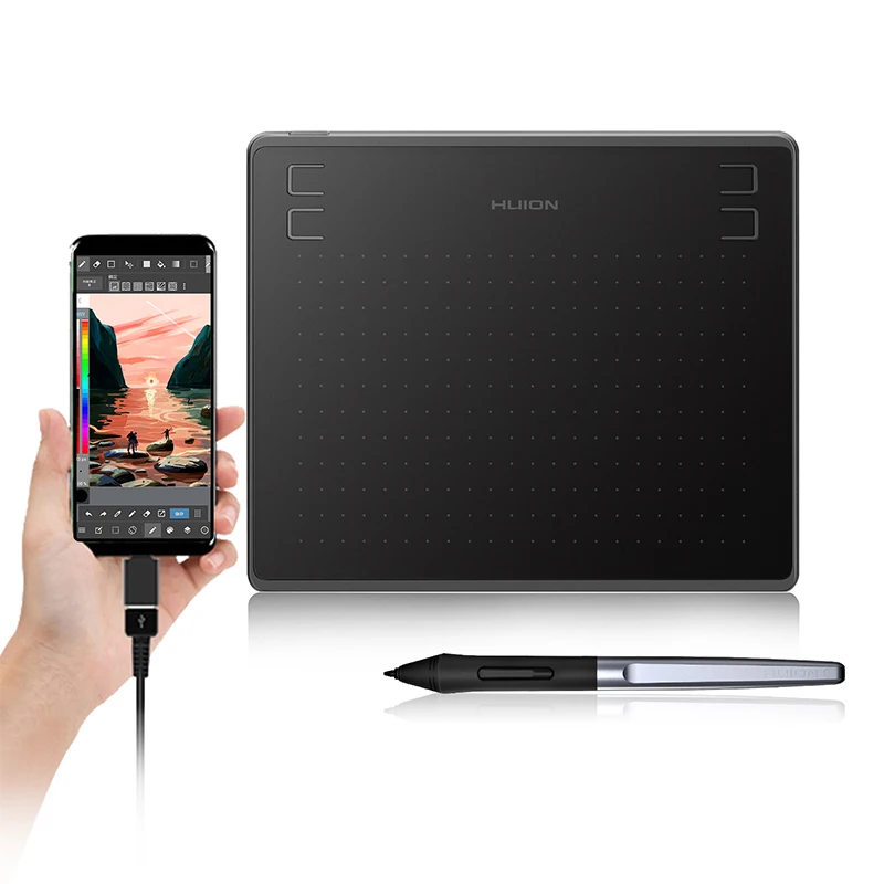

HUION HS64 6x4 Inches Graphic Drawing Tablets Phone Tablet Pen Tablet with Battery-Free Stylus for Android Windows macOS