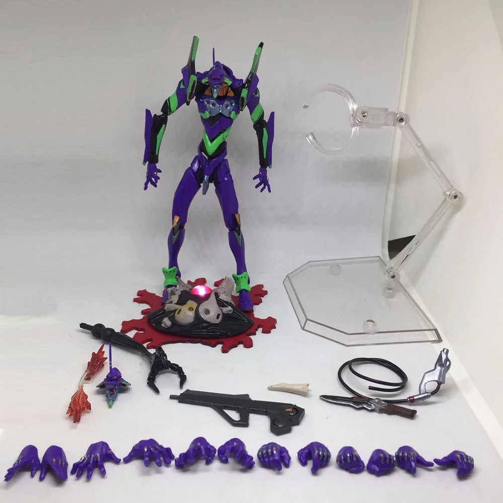 evangelion eva01 figure revoltech mafex figure 080 evangelion eva 01 action figures model toy doll free global shipping
