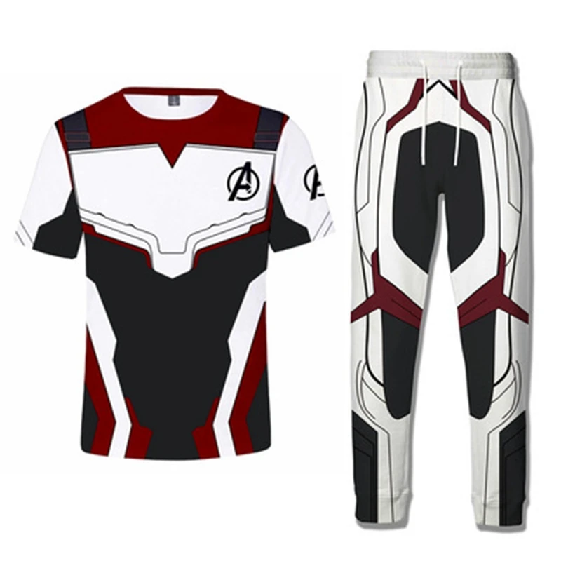 summer marvel the avengers baby boy girl short sleeve 3d t shirts pant 2 pcs set adults men women family matching outfit top tee free global shipping