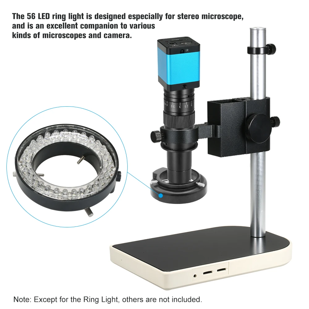 Регулируемый 56 светодиодный кольцевой светильник осветительная лампа для