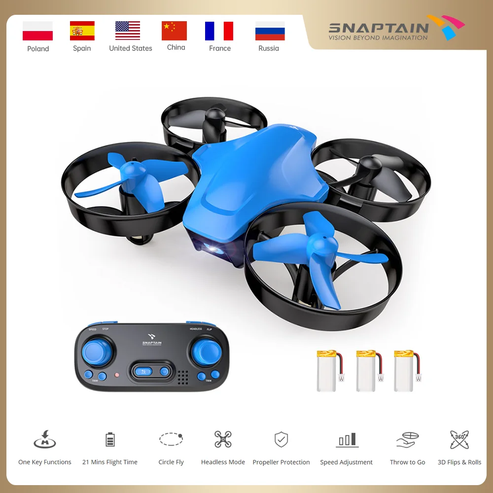 

Snaptain New Mini Drone SP350 Portable Circle Flying 3D Flip Fpv Air Pressure Height Maintain Quadcopter RC Dron Toy Gift