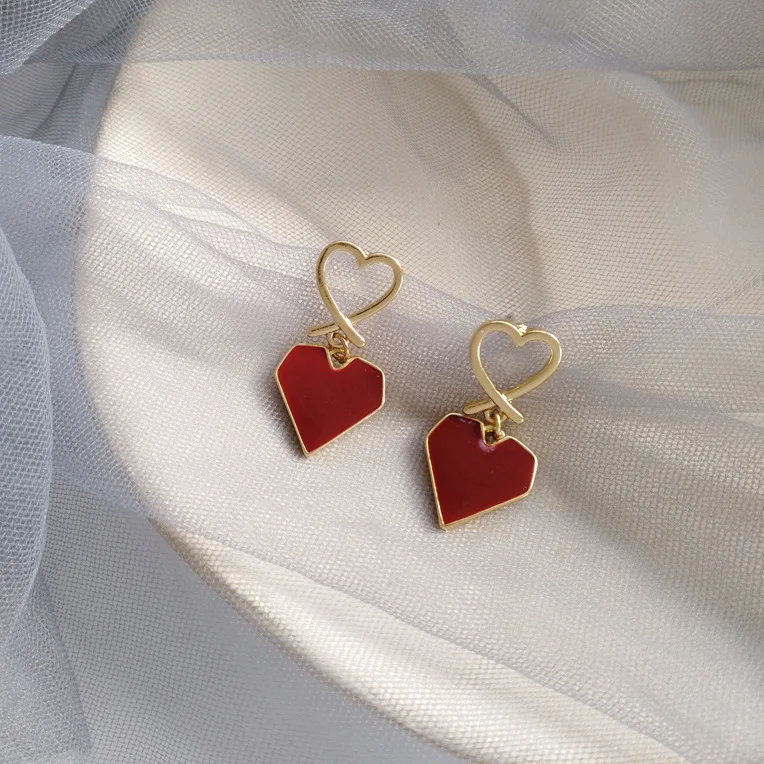 Симпатичные Висячие серьги S925 с золотым покрытием милые ювелирные изделия