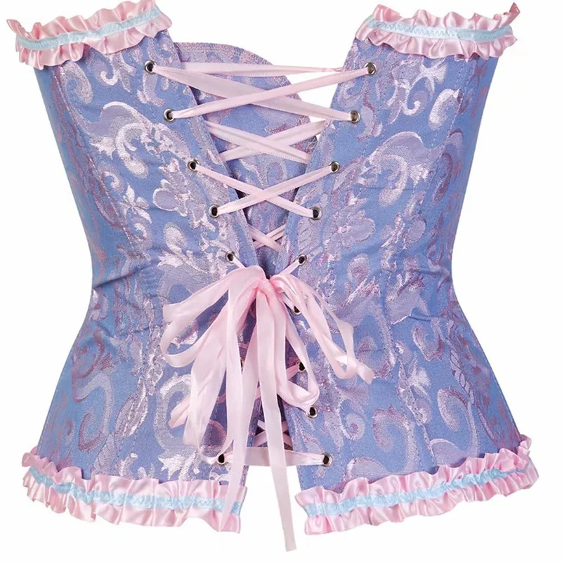 

overbust corset sexy lace plus size erotic zip floral women bustier corset lingerie tops brocade victorian fashion DropShipping