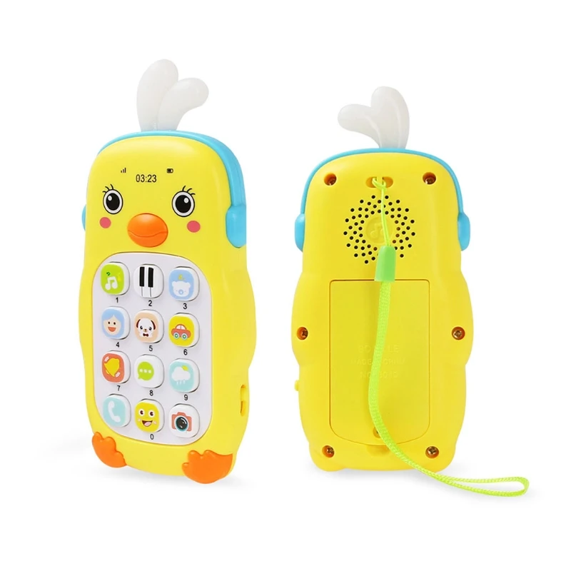 

Multifunction Baby Early Education Cell Phone Toy, Simulation Bear Light Imitating Music Phone for 1+ Years Toddlers