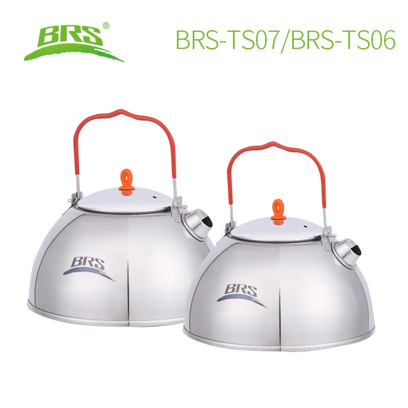 BRS 0,6/1.1L Открытый походный рыболовный чайник из нержавеющей стали, чайник, кофейник, походный чайник для пикника, чайник с чайным фильтром