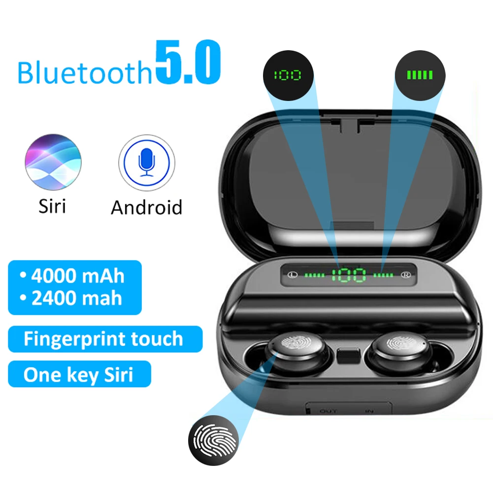 

Беспроводная стереогарнитура V11 нового поколения Bluetooth 5,0 с сенсорным управлением, пылезащитные и водонепроницаемые наушники TWS, подходят д...