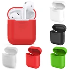 Цветной силиконовый чехол для Apple Airpods, защитный чехол для беспроводной гарнитуры, защита от потери