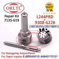 nozzle l244prd control valve 9308 622b repair kits 7135 619 original cr injector l244pbd for ejbr04501d a6640170121 kyron