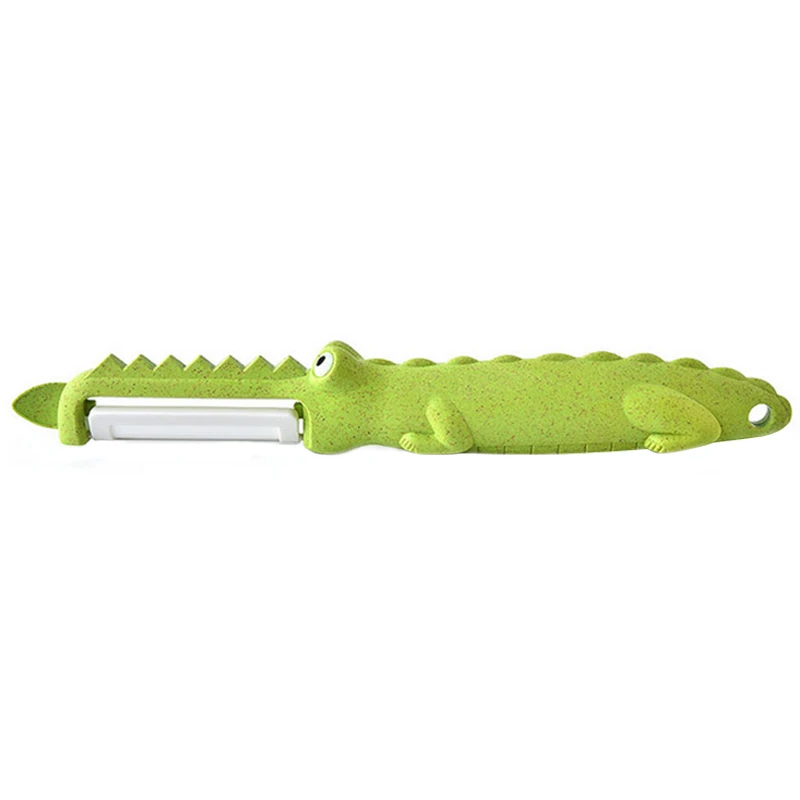 

Ceramic Peelers&Zesters Creativity Fruit Vegetable Tools Potato Peelers Wheat Stalks Handle Lovely Crocodile Shape 1Pc