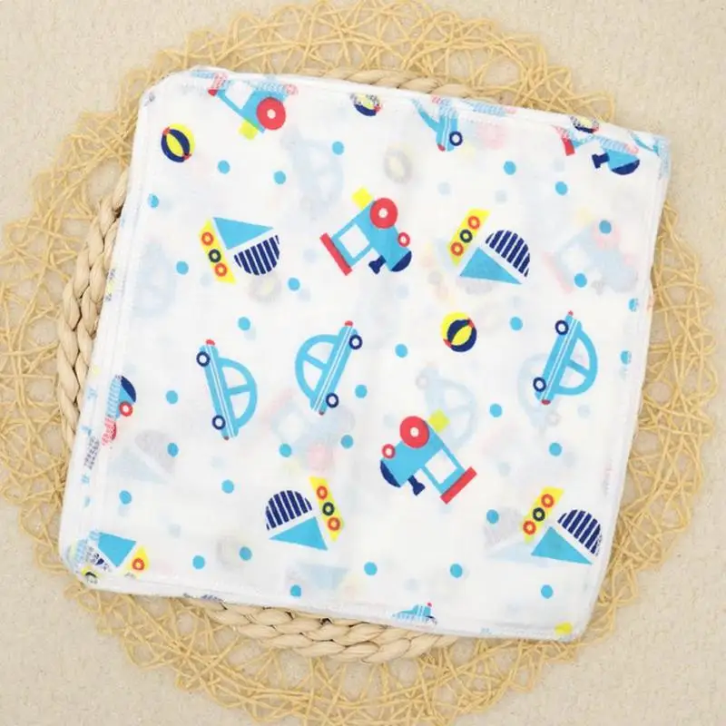 

Baby Double Gauze Handkerchief Bath And Wash Towel Cartoon Printed Gauze Square Breastfeeding Towel
